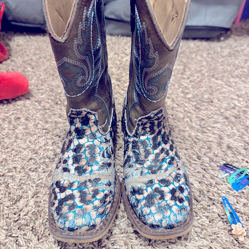 Leopard roper boots